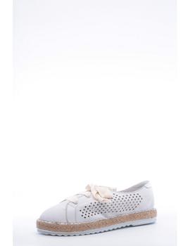 Zapato Perforado TOP3 Mujer Blanco Cordón 9510