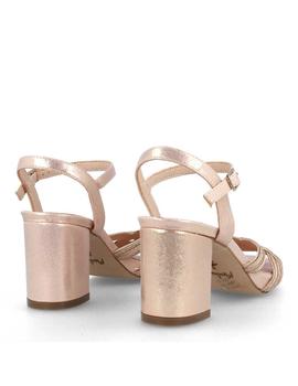 Sandalia Menbur 21774 oro/rosa tacón para mujer