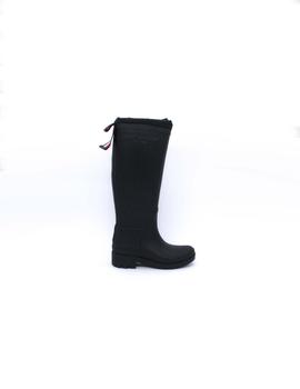 Bota de Agua Tommy FW05962BDS negro para mujer