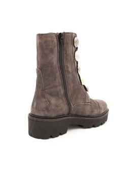 Bota ALPE Mujer Serraje Gris Botones 3732 