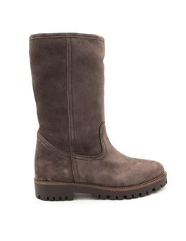 Bota Plana ALPE Mujer Serraje Gris Pelo 3487