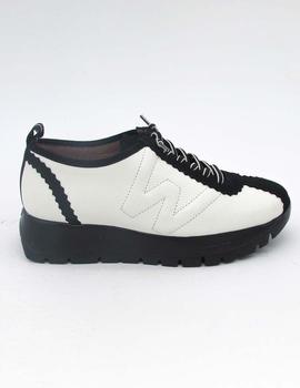 Zapato Wonders A-2410 negro/blanco para mujer