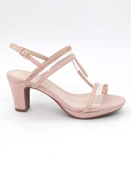 Sandalias de tacón Prestigio C-221 en rosa