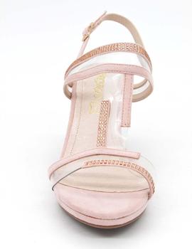 Sandalias de tacón Prestigio C-221 en rosa