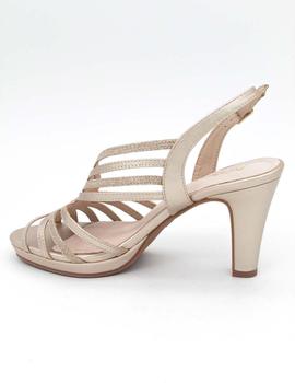 Sandalias de tacón Prestigio C-224 en taupe