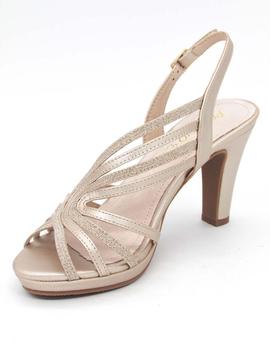 Sandalias de tacón Prestigio C-224 en taupe