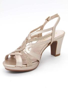 Sandalia de tacón Prestigio C-239 en taupe