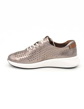 Zapato Clarks Un Rio Tie dorado para mujer