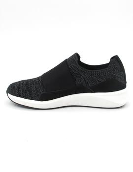 Deportivo Clarks Un Rio Knit negro para mujer