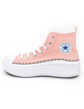 Loneta Converse 372783 rosa plataforma niña