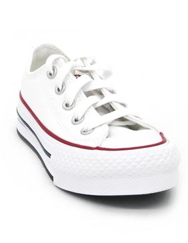 Loneta Converse 372832C blanco plataforma niña