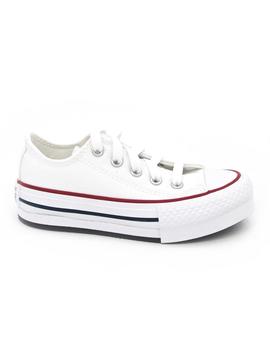 Loneta Converse 372832C blanco plataforma niña