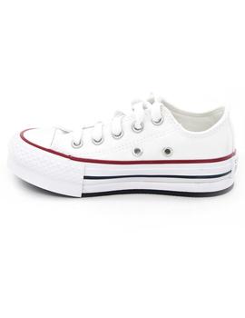 Loneta Converse 372832C blanco plataforma niña