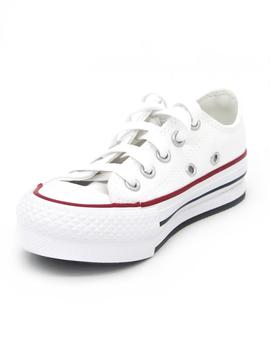 Loneta Converse 372832C blanco plataforma niña