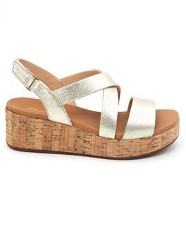 Sandalia Clarks Kimmei Cork oro para mujer