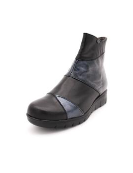 Botín ON FOOT Mujer Piel Negro Cremallera 15003