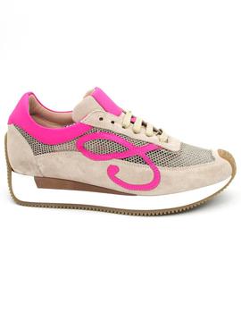 Deportivo Claudia cerny taupe/rosa para mujer