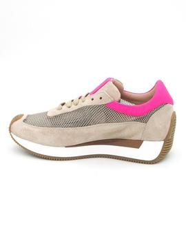 Deportivo Claudia cerny taupe/rosa para mujer