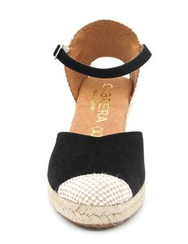 ALPARGATA  CABRERA 29L-5 NEGRO PIEL CUÑA