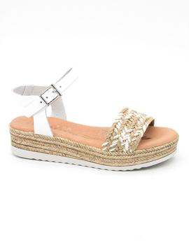 Sandalia Sandals 5111 blanco/beige para mujer