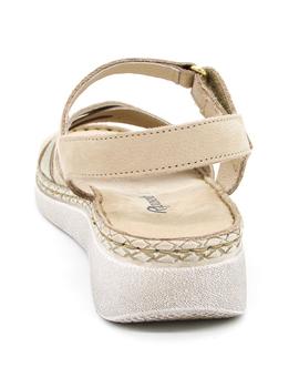 Sandalia Riposella 1620 Beige con cuña para mujer