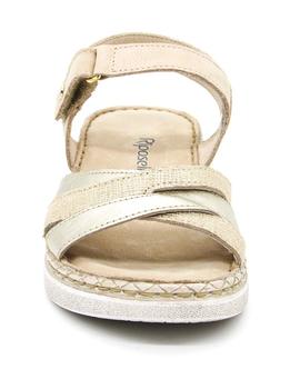 Sandalia Riposella 1620 Beige con cuña para mujer