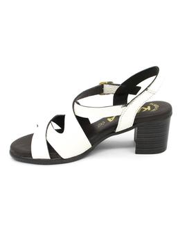 Sandalias Kaola 1277 blancas con tacón para mujer