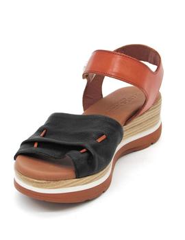 Sandalia Paula Urban 2-2404 negra/cuero para mujer