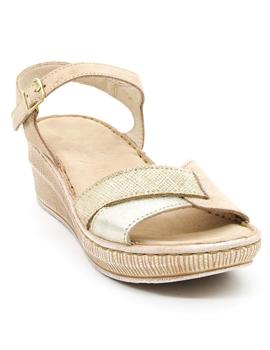 Sandalia Riposella 16315 Beige con cuña para mujer