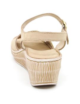 Sandalia Riposella 16315 Beige con cuña para mujer