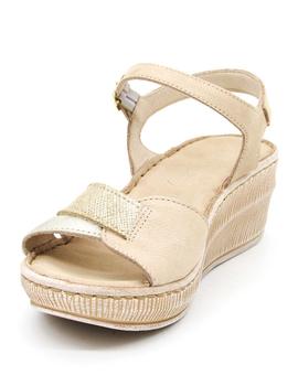 Sandalia Riposella 16315 Beige con cuña para mujer