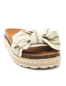 Sandalias Autenti 12416 beige para mujer