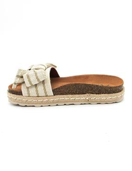 Sandalias Autenti 12416 beige para mujer