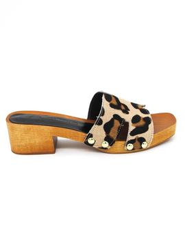 Zueco Claudia 19-Sarri leopardo para mujer