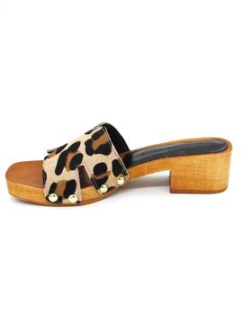 Zueco Claudia 19-Sarri leopardo para mujer