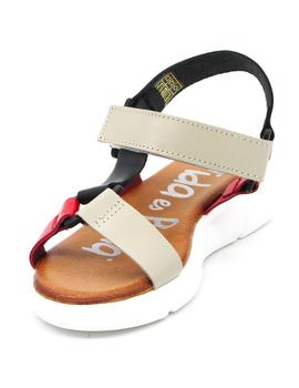 Sandalia La Vida es Bella 4670 roja/beige/marino