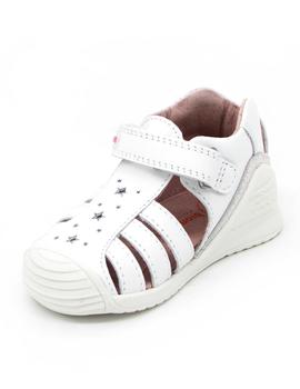 Sandalias Biomecanics 222101-C blancas para niña