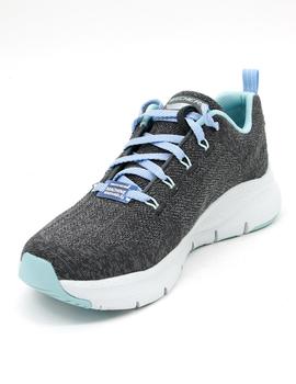 Deportivo Skechers 149414 gris/turquesa para mujer