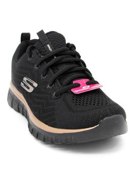 Deportivo Skechers 12615/BKRG negro/dorado mujer