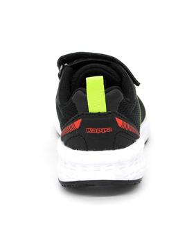 Deportivo Kappa 331D61W negro/naranja niña