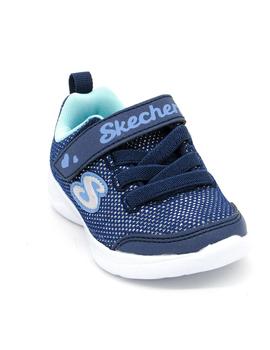 Deportivo Skechers 302885N/BLTQ  azul para niña