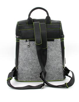 Mochila Pepe Moll 222102 negro/verde mujer