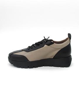 Zapato Wonders A-2431 negro/taupe para mujer