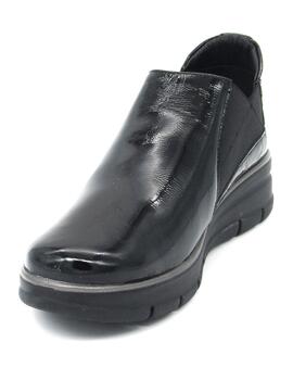 Zapato 24 HRS 25413 negro charol para mujer