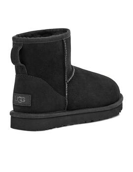 Botín UGG Mujer Con Pelo Serraje Negro 1016222