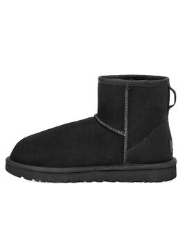 Botín UGG Mujer Con Pelo Serraje Negro 1016222