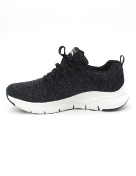 Zapatilla Skechers 149058/BKW negro/blanco mujer