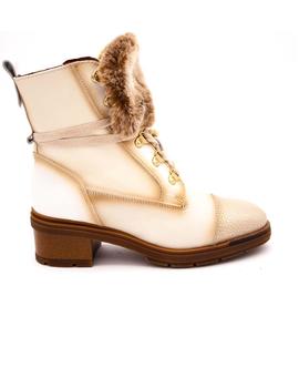 Botín HISPANITAS Mujer Piel Beige Cordón HI87864