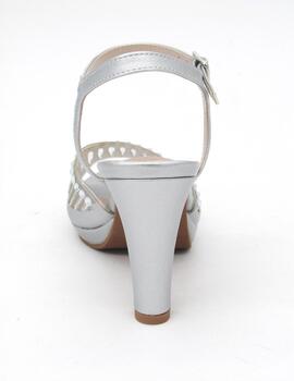 Sandalia Prestigio C432 plata para mujer
