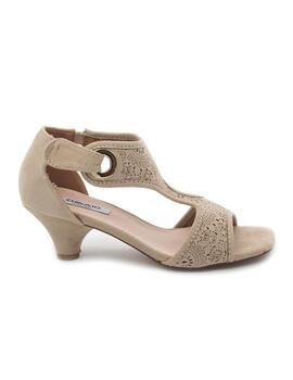 Sandalia Chica 10 New Anira beige para mujer